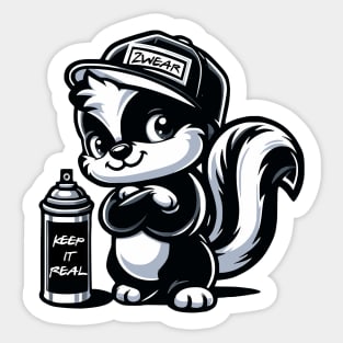 Keep It Real Graffiti Mascot Sticker